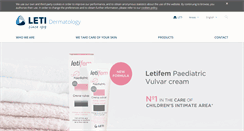 Desktop Screenshot of dermatologia.leti.com